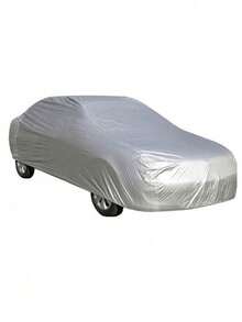 Universal Waterproof Car Cover - Full Car Cover. UV-Resistant, Rainproof, Dustproof, Snowproof And Heat-Resistant PEVA Material, All-Season Vehicle Protection, Dustproof, Car Accessories, Car Cover | Fashion Car Cover | Durable Car Cover, Car Sunshade, National Day Gift, Halloween Gift, Christmas Gift - Silver - View 7
