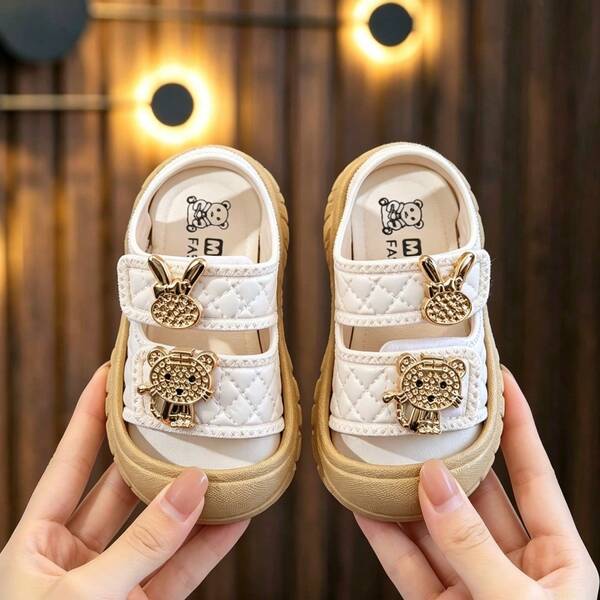 Toddler Boys/Girls Closed Toe Sandals, Soft Bottom Indoor/Outdoor Crawling Shoes