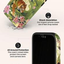 VESPOP Y2K Double Layer Anti-Drop Phone Case, Glossy Design, Vibrant Colors, Compatible With IPhone 17/16/15/14/13 Pro Max, Compatible With Galaxy S26/S25/S24 Ultra, Compatible With Pixel 10/9/8 Pro, Vintage Chinese Tiger Pattern - Mixed Color 1 - View 6