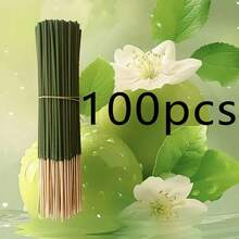 Varitas de incienso enrolladas hechas a mano de forma natural, aroma de rosa, pera y durazno, varitas de incienso largas, fragancia natural de rosa, pera y durazno, adecuadas para yoga, spa, purificación y desodorización del dormitorio - aroma a manzana - Ver 14