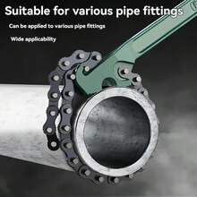 1pc Heavy Duty Adjustable Chain Wrench Tool - Ergonomic Steel Body, For Oil Filter And Pipe Fitting Removal, Automotive Maintenance, Car Repair, Chain Wrench, Car Repair, Durable Construction, Robust Design, Reliable Craftsmanship, DIY Enthusiasts - Chain Wrench - View 11