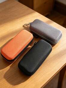1pc Double-Layer Glasses Case, Holds 2 Pairs Of Glasses, Zippered Case For Reading Myopia Astigmatism Glasses, Portable Glass Organizer - Multicolor - View 8