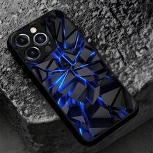 Envío en 24h desde DE | Bloques de construcción azules con vidrio templado, estuche negro con protección de cámara y a prueba de golpes – Minimalista, creativo y premium – Compatible con Apple 11/12/13/14/15/16/17 Pro Max/Plus/SE/Air – Regalo perfecto – Para Samsung Galaxy S21/S22/S23/S24/S25 Ultra - 1 pieza de imagen a color - Ver 5