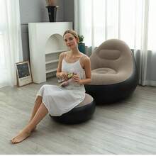 Soft And Comfortable Bean Bag Chair | Breathable PVC, Ergonomic Design, Modern Seating, Lightweight Construction, Compact Seating, - Multicolor - View 3