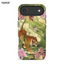 VESPOP Y2K Double Layer Anti-Drop Phone Case, Glossy Design, Vibrant Colors, Compatible With IPhone 17/16/15/14/13 Pro Max, Compatible With Galaxy S26/S25/S24 Ultra, Compatible With Pixel 10/9/8 Pro, Vintage Chinese Tiger Pattern - Mixed Color 1 - View 2