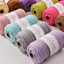 6mm Plush Round Cord 40 Yards/36 Meters Soft Rope Handmade DIY Crochet Bag Weaving Yarn - 6mm Plush Round Rope - View 3