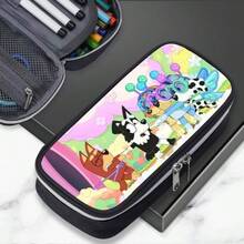 1pc Bluey Pencil Case Stationery Box, Large Capacity, Dirt Resistant, Simple Multi-Layer Pencil Case - Multicolor - View 6