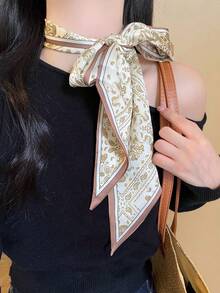 1pc Vintage Paisley Pattern Long Scarf Belt Women's Decorative Waist Accessory, High-End Elegant Style, 2026 Spring New Arrival - Multicolor - View 6
