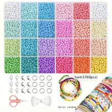 11520/5760pcs Set/500pcs Random Loose Beads 3mm Seed Beads Bracelet Making Kit, For DIY Friendship Bracelets, Necklaces, Earrings, Rings, Cross Stitch, Crafts, Gift Making - Multicolor - View 10