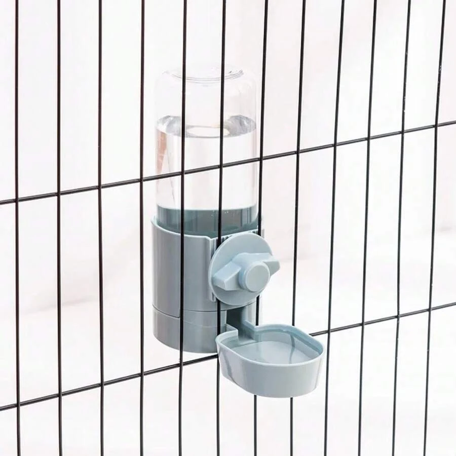 Pet Automatic Feeding Cage Hanging Bowl Water Bottle Food Container Puppy Cat Rabbit Bird Feeder Pet Product - Dispensador de agua azul - Ver 1