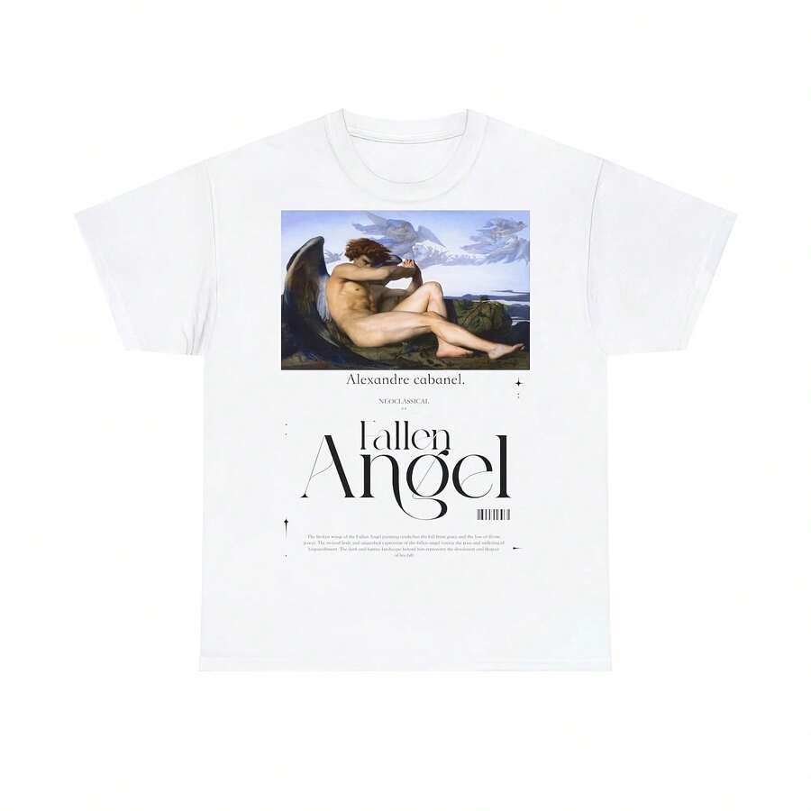 Camisa Fallen Angel, camiseta estética de Alexandre cabanel, camiseta inspirada en el arte, camisa clásica de impresionismo artístico, camisa de belas artes - Multicolor - Ver 1