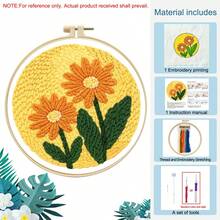 Fun Punch Needle Embroidery Complete Tool Kit, Cute Animal, Flower, Landscape Patterns, Stress Relief Handmade Craft Material Kit Gift, Includes Punch Needle + Complete Tools | With Video Tutorial - Multicolor - View 15