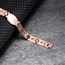 Pulsera De Terapia De Cobre Puro Magnético De Neodimio Para - Marrón - Ver 6