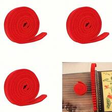 2pcs Guzheng Mute Tape, Wool Blend Guzheng Silencing Strip, Piano Tuning Bar, Suitable For Piano And Guzheng Tuning, Easy To Install, Fashion Design Enhances Sound Quality Performance, Durable Noise Reduction Tool, Prevents Interference - Red - View 2