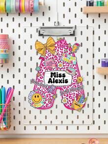1pc Custom Teacher Appreciation Gift, Personalized Initial Teacher Name Clipboard, Custom Acrylic Clipboard With Teacher Name, Back To School Gift,Teacher Gift,Personalized Gift,Back To School Season - Multicolor - View 11