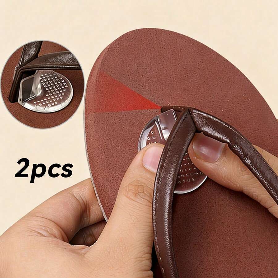 1 Pair Silicone Comfortable Toe Protectors, Shock-Absorbing, Waterproof, Anti-Friction, Suitable For Flip-Flops And Sandals - Clear - View 1