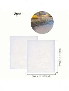 1/2pcs Waterproof Plastic Furniture Dust Cover Set - Protects Car, Bed And Sofa - Dustproof - Furniture Protection Cover, Suitable For Home, Travel, Bags, Storage, Organization, Universal Cover, Washing Machine Dust Cover, Other Home Appliance Dust Cover - Multicolor - View 17