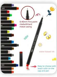 12/24/36/48/60 Colors 0.4mm Fine Tip Markers, Ultra-Fine Tip Fluorescent Pens Dynamic Drawing And Writing Set, Suitable For Students Back To School Essentials, Also Applicable For Office Use - A - View 4
