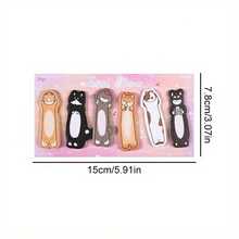 180pcs Kawaii Cartoon Pet Long Strip Sticky Notes, Multifunctional Writeable Memo Pads, Cute Stationery DIY Decor For Planner Journal Office Bookmark Tag School Supplies - 180 Sheets - View 3