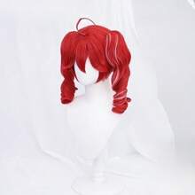 壓力催眠師 Cos 假髮 壓力紅 動漫女孩 Cosplay 假髮 - 紅色 - 查看 3