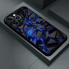 Envío en 24h desde DE | Bloques de construcción azules con vidrio templado, estuche negro con protección de cámara y a prueba de golpes – Minimalista, creativo y premium – Compatible con Apple 11/12/13/14/15/16/17 Pro Max/Plus/SE/Air – Regalo perfecto – Para Samsung Galaxy S21/S22/S23/S24/S25 Ultra - 1 pieza de imagen a color - Ver 10