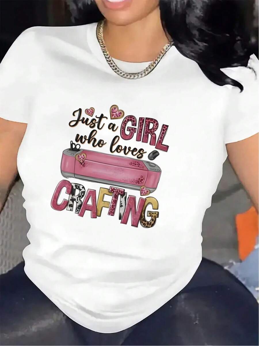 Camiseta para Amantes de las Manualidades: Resistente, Ligera, Ideal para Proyectos en Casa, con un Diseño Divertido, Perfecta para Uso Diario en Salas de Estar o Espacios Creativos - Blanco - Ver 1