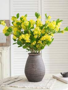 1PC Artificial Osmanthus Flower Branch, High-End Bionic Fake Flower, Golden Osmanthus Fragrant Decoration, Photography Prop - Multicolor - View 2