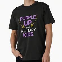 Camiseta morada para niños militares hecha en EE.UU.AUS M 2XL - Multicolor - Ver 1
