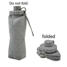 Collapsible Silicone Water Bottle, Lightweight & Portable For Travel & Commute - Multicolor - View 12