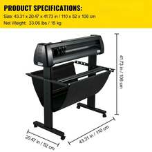 34-Inch Vinyl Cutter, Vinyl Cutting Machine, Handheld Vinyl Printer, Cutting Plotter With LCD Screen For Signs, With Signmaster Software For Design And Cutting, With Supplies And Tools - 34" Pantalla LCD - View 7