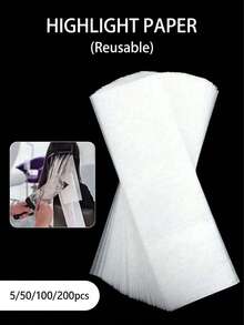 5/50/100/200Pcs Insulated Reusable Hair Coloring Foils, Hair Dye Isolation Paper For Bleaching, Coloring And Washing - Multicolor - View 1