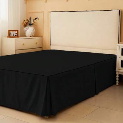 VOLTITO Leafy Queen Size Bed Skirt , Soft Quadruple Pleated Ruffle - Easy Fit With 14 Inch Tailored Drop,Microfiber Bedding Suitable For Twin/Full/Queen Beds, Machine Washable, Fade Resistant ﻿