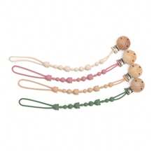 4pcs Universal Silicone Pacifier Clips With 4 Clips, Anti-Drop Chain, Practical Accessory For Newborns - Multicolor - View 5