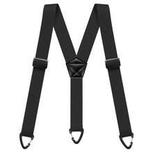 Tirantes ocultos para hombres, trabajo resistente debajo de la ropa con tirantes en la espalda en Y, 1,5 pulgadas con 3 bucles a presión - Marrón - Ver 1