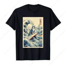 Camiseta Hokusai La gran ola de Kanagawa para artistas - Multicolor - Ver 1