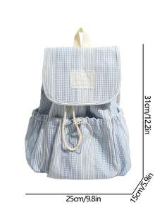 New Women's Backpack, Popular Handbag, Versatile Large Capacity Student Bag - Blue - View 11