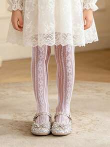 1 Stück minimalistische lässige Mesh-Strumpfhosen, dünne, Cut Out Fischernetzstrümpfe, geeignet für den täglichen Gebrauch von Mädchen - Verschiedenfarbig - Übersicht 8