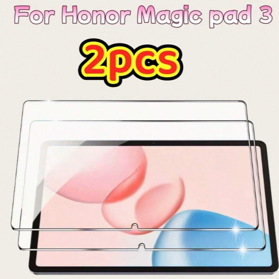 2pcs/Pack, Compatible With Honor Pad X8a/Pad 10/Pad V9/Magic Pad 2/Magic Pad 3 High-Definition Transparent Tablet Protective Film, Scratch-Resistant And Shockproof Tempered Glass Tablet Film, Fashionable Minimalist Design Touch Sensitive Anti-Shatter Tablet Screen Protector, Scratch-Resistant, Touch Sensitive, Precise Fit, Easy Installation, Durable Protection Compatible With Tablet Screen Protector - Clear - View 1