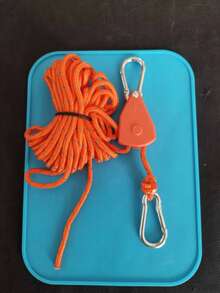 4pcs/Set Outdoor Camping Tent Fixing Tool Kit, Including 1pc Rope, 1pc Pulley Adjuster, 2pcs Hanging Pulley Rope Adjuster, Suitable For Tent Fixing, Drying Clothes, Balcony And More Scenarios, All Season Use - A - View 13