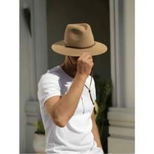 Chapeau de soleil en paille d'été pour hommes, chapeau Panama à large bord, chapeau de plage avec corde anti-vent - chapeau de paille - Voir 2