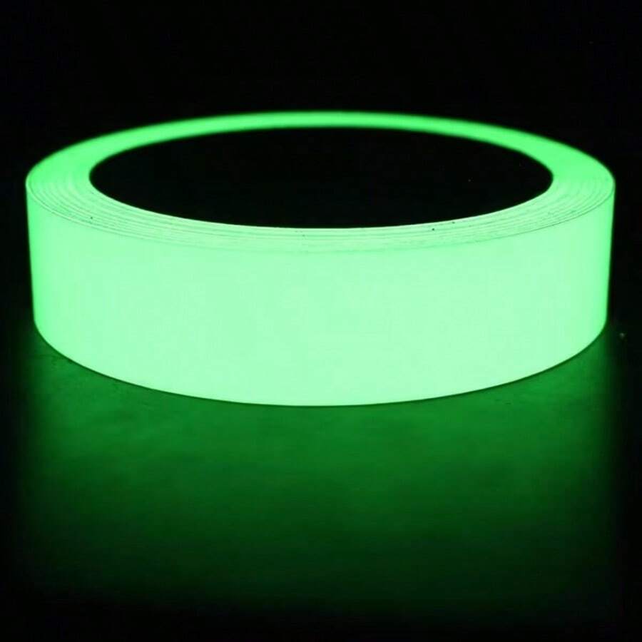1/5roll Glow-In-The-Dark Tape, Waterproof Glow Tape - Reflective Stickers, Luminous Tape, Reflective Strips, Home Decor, Classroom Decor, Party Decor, Holiday Decor, DIY Decor - Multicolor - View 1