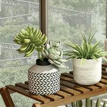 1 pieza Soporte de plantas rústico de 2 niveles de madera, color marrón/natural opcional, estante de exhibición de macetas, estantería multifuncional para interiores/exteriores, adecuado para balcón, jardín, sala de estar, 50cm/70cm opcional - A - Ver 2