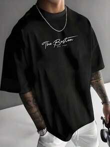 Camiseta de Algodón para Hombre con Estampado "El Papá Más Genial del Mundo", Regalo Casual para el Día del Padre. - Negro - Ver 1