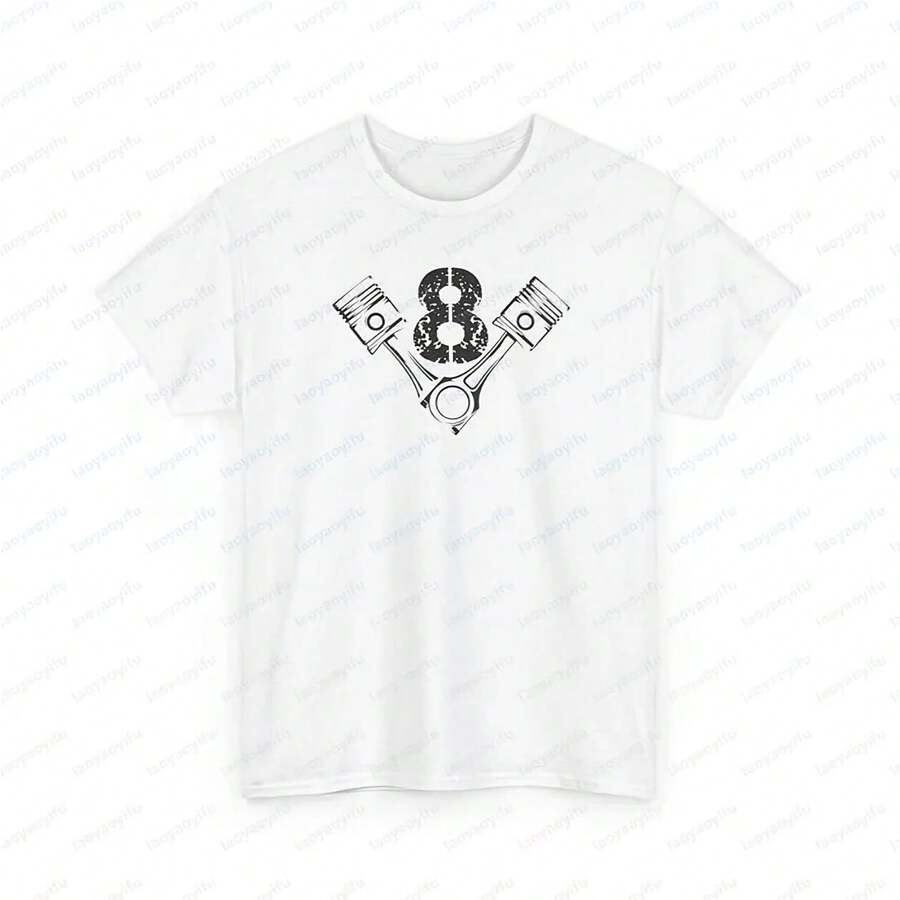 American Men's T-Shirt, Gift For Car Enthusiasts, Casual Fashion Loose Harajuku Style T-Shirt For Women, Comfortable And Breathable, Y2K Streetwear - 彩色 - 查看 1