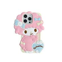 Kawaii Sanrio Cartoon My Sweet Piano My Melody Phone Case For  17 16 Pro Max 15 14 13 12 Pro Max Soft Silicone Cover.Holiday Accessories. Phone Case Kuromi Junk Phone Case - 粉色 - 查看 2