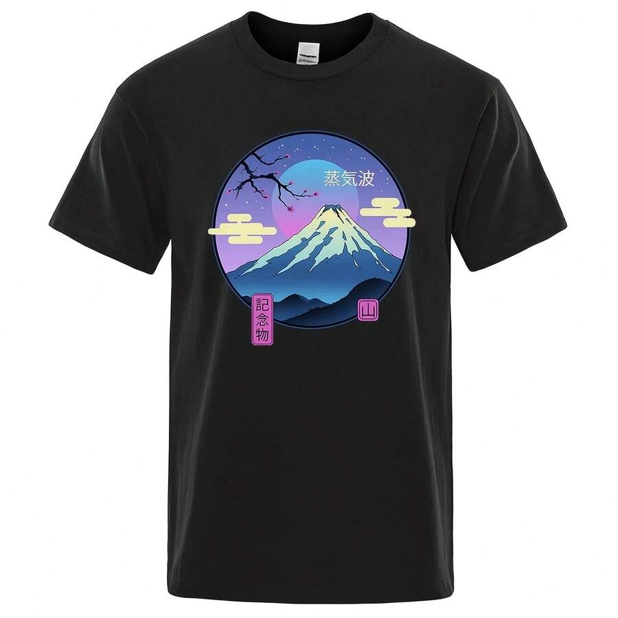 Moonlight-camisetas conmemorativas para hombre, Camisa de algodón de manga corta con cuello redondo, transpirable, de gran tamaño, estilo Hip Hop, 80387 - Multicolor - Ver 1
