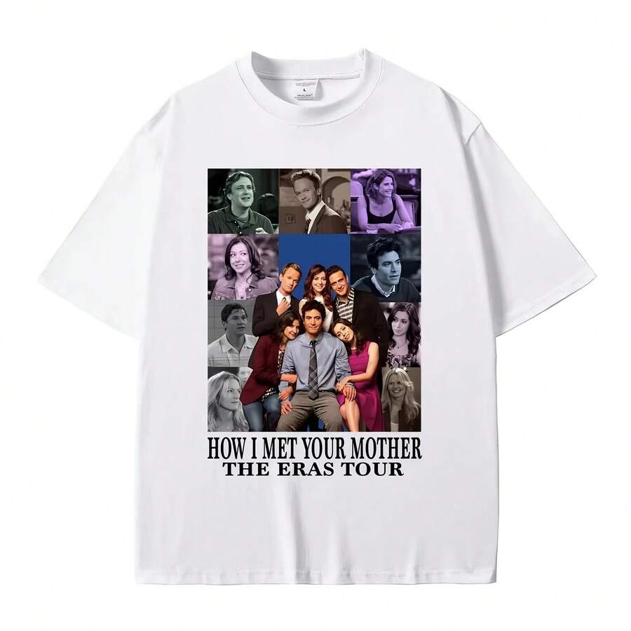 Camiseta con estampado de la serie de televisión How I Met Your Mother The Eras Tour, camisetas de manga corta de algodón para hombre y mujer, camisetas informales de gran tamaño - Multicolor - Ver 1