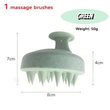 1/3/5 piezas de peines de silicona para champú, peines para masaje del cuero cabelludo, cepillos para limpieza del cabello, cepillos de baño para masaje corporal, herramientas de peluquería para salón de belleza. - Rosa - Ver 3