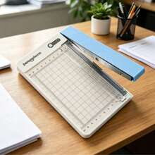 Cortador de papel pequeño, cortador antideslizante, adecuado para manualidades, cupones y corte de fotos, cortador apilable - Blanco - Ver 12
