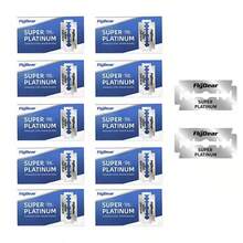 FIYDEAR Hojas de afeitar de doble filo genuinas, adecuadas para maquinillas manuales para afeitar y recortar cejas, maquinilla de - Plata - Ver 3